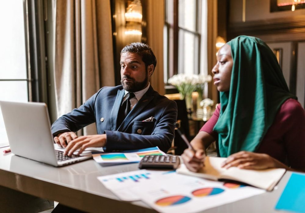 Muslim professionals collaborating on purposeful journalism